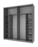 Шафа-купе двохдверна Doros G-Caiser 220х60х240 см Графіт/Білий (DRS-011001) - зображення 4
