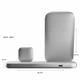 Бездротова зарядна станція Nomad Stand One Max Qi2 3-in-1 Charging Hub (3rd Gen) Срібляста (NM01561985) - зображення 4