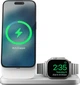 Бездротова зарядна станція Nomad Stand One Max Qi2 3-in-1 Charging Hub (3rd Gen) Срібляста (NM01561985) - зображення 11