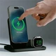 Бездротова зарядна станція Nomad Stand One Max Qi2 3-in-1 Charging Hub (3rd Gen) Чорна (NM01570185) - зображення 10