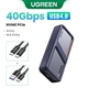 Зовнішній корпус Ugreen 40 Гбіт/с для SSD NVMe PCIe (M-Key + B&M-Key), формати M.2 2280/2260/2242/2230, до 8 ТБ, сумісний із Thunderbolt 4/3 та USB 4.0/3.2/3.1/3.0 - зображення 1