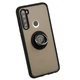 Чехол Fiji Colorframe для Xiaomi Redmi Note 8 матовый бампер с кольцом подставкой Black - изображение 1
