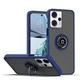 Чохол Fiji Colorframe для Motorola G53 матовий бампер з кільцем підставкою Dark Blue - зображення 1