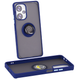 Чехол Fiji Colorframe для Xiaomi Poco F5 матовый бампер с кольцом подставкой Dark Blue - изображение 2