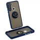 Чехол Fiji Colorframe для Xiaomi Redmi Note 8 матовый бампер с кольцом подставкой Dark Blue - изображение 2