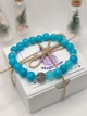 Браслет Magic Stone з аквамарину з шармом-хрестом, one size, 8 мм - изображение 1