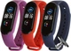 Комплект ремінців MRK для Xiaomi Mi Band 5/6/7 Galaxy три ремінці + металева кнопка (mrk7766) - зображення 1