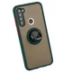 Чехол Fiji Colorframe для Xiaomi Redmi Note 8 матовый бампер с кольцом подставкой Green - изображение 1