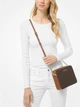 Женская сумка Michal Kors Jet Set Large Printed Logo Crossbody Bag (коричневая) - изображение 5