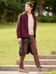 Толстовка на флисе мужская Uniqlo 118475694 S Бордовая (1159824636) - изображение 6