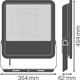 Прожектор LED 145W 220V 20000lm 4000K IP65 454x354x62mm [4058075539785] Ledvance FL AREA ASYM - зображення 4
