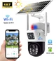 WiFi аккумуляторная камера поворотная наружного видеонаблюдения V380 Pro с солнечной панелью UKC - изображение 1