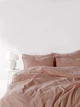 Постельное белье Limasso Stonewashed Ranforce 200 х 220 см Cameo Brown - изображение 1