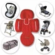 Універсальна захисна вкладка в автокрісло групи 0+ (0-13 кг), візочок Baby Protect WP mini (Ontario Baby) ART-0000671, червоний - зображення 6