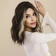 Женский парик HAIRCUBE LC2063-1 короткие волнистые синтетические волосы с челкой / каре с контурингом, темный коричневый (98873769) - изображение 2