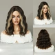 Женский парик HAIRCUBE LC2063-1 короткие волнистые синтетические волосы с челкой / каре с контурингом, темный коричневый (98873769) - изображение 4