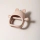 Детский силиконовый прорезыватель на ручку Kitty игрушка - грызунок с держателем в форме кота, 10х12 см, бежевый "S" (98773551) - изображение 2
