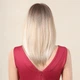 Жіночий перука каре Wig-LC1080-4 синтетичне коротке пряме волосся з чубчиком і меліруванням, блонд (98873777) - зображення 2