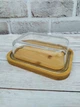 Масленка Viva Bamboo стеклянная на бамбуковой подставке 18,5х14х7 см LB-640 - изображение 1