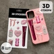 Объёмные 3D наклейки "Sexy&Rich" Набор 8 стикеров для декора телефона, ноутбука, блокнота SB-46 - изображение 1