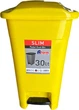 Мусорное ведро с педалью Afacan Plastik бытовое 30 л Желтое (SU-SPK-30-105) - изображение 1