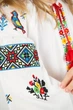Семейные вышиванки для братика и сестрички Красочные льняные парные 65050411 лен 110см для мальчика и для девочки белые (65050411110) - изображение 8