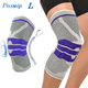 Бандаж фіксатор колінного суглоба наколінник ортез Silicone Spring Knee Pad Size L - изображение 1