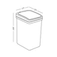 Ведро для мусора 10 л с крышкой пластиковое MVM BIN-04 10L BEIGE - изображение 5