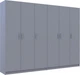 Комплект шкафов для одежды Doros Промо 3+3 270х48х204 см Серый (80737768) - изображение 1