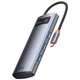 Переходник HUB Baseus Metal Gleam Series 4-in-1 4xUSB3.0+RJ45 (WKWG070113) Gray - изображение 1