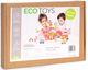 Drewniane klocki EcoToys Cukierkowe miasto 116 elementów (5903769977918) - obraz 1