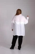Рубашка-Блуза Ukreina Удлиненная 4XL А-силуэт Шифоновая, молочная U24Rub1372 - изображение 2