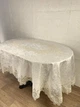 Скатертина Велюр Acme Tekstil 160x300 ovale Daisy Krem PVS - зображення 2