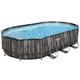 Каркасный овальный бассейн Bestway 5611R размер 610x366x122 см с лестницей фильтром и тентом - изображение 2