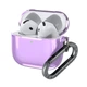 Чехол для наушников Apple AirPods 4, фиолетовый, Air, термополиуретан (TPU), противоударный, защита от царапин, пыли и ударов, футляр с карабином для крепления, точные вырезы для доступа к разъемам, ArmorStandart (ARM82617) - изображение 2
