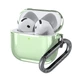 Чехол для наушников Apple AirPods 4, зеленый, Air, термополиуретан (TPU), противоударный, защита от царапин, пыли и ударов, футляр с карабином для крепления, точные вырезы для доступа к разъемам, ArmorStandart (ARM82613) - изображение 2