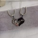 Парные кулоны на цепочках Половинки сердца с надписью I love you - изображение 2