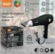 Фен для укладки и сушки волос с диффузором и концентратом на 2400W RAF R.402B - изображение 3