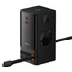 Мережевий зарядний пристрій з 2 виходами 65W Baseus PowerCombo Digital PowerStrip (1USB/2Type-C, 65W, 2 AC). Black - зображення 1