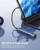 USB хаб на 7 выходов на Type-C HDMI выход Baseus UltraJoy Series 7-Port (HDMI, 2xUSB 3.0, TF, SD). Gray - изображение 8