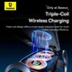 Автомобильный держатель для телефона Baseus LightChaser Series Charging Electric Car Mount с беспроводной зарядкой 15W для крепления в воздуховоде (C40355901111-00) Black - изображение 7