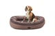 Овальный Лежак Harley and Cho Donut Soft Touch Brown XL 110х80х23 cm Коричневый для собак (3102865) - изображение 1