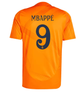 Дитяча футбольна форма Adidas Mbappé №9 Real Madrid 2024-2025, розмір 28 (зріст 150-160 см), помаранчева - зображення 4