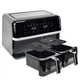 Аэрогриль с 2 чашами DSP KB 2174 1400W аэрофритюрница безмасляная для приготовления без масла с регулировкой температуры (5 л+5 л) черная с серым - изображение 5