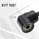 Угловой адаптер магнитный стальной Semi Bit Adapter 105 ° насадка 1/4, Black под биты для шуруповерта/дрели - изображение 3