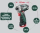 Аккумуляторная дрель-шуруповерт Metabo PowerMaxx BS Basic (600080500) + 2 АКБ Li-Power + ЗУ LC 24 + Кофр - изображение 8