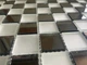 Мозаика зеркальная DecorStoneHub Zs-3838-SG графитовая с сатином 318х318 мм шахматная клетка в кафе (004171) - изображение 2