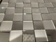 Мозаика зеркальная DecorStoneHub Zs-3838-SZ серебристая с сатином 318х318 мм шахматный стиль в офис (004172) - изображение 2