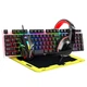 Игровой комплект Gaming Combo 4-in-1 T-Wolf TF-240 (клавиатура, мышь, наушники, коврик) геймерский комплект - изображение 1
