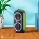 Портативна бездротова колонка HOCO DS33 Bluetooth акустика з бездротовим мікрофоном та пультом ДУ LED караоке |BT5.0, USB/TF, 4500mAh, до 3год роботи, 30W| Зелений - зображення 4